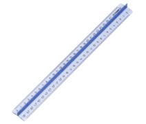 Линейка 30 см СТАММ пластиковая, тонированная, с держателем