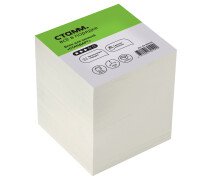 Блок для записей 9*9*9 см СТАММ "Стандарт", на склейке, белый