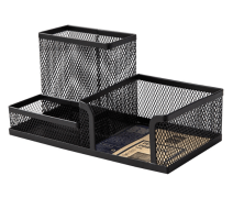 Подставка-органайзер Deli д/канцелярии черная 20.5x10.3x10 см