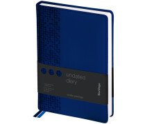 Ежедневник недатированный А5, 160л., кожзам, Berlingo "Vivella Prestige", синий