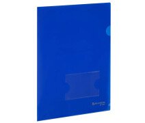 Уголок пластиковый А4 180мкм BRAUBERG EXTRA синяя