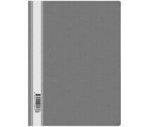 Папка скоросшиватель А4 160 мкм OfficeSpace, с прозрачным верхом, серая