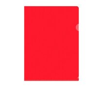 Уголок пластиковый А4 180мкм, Calligrata DeLuxe, красный, непрозрачный, с тиснением