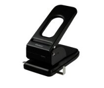 Дырокол мощный OfficeSpace "Heavy Duty" 60л., металлический, черный, с линейкой