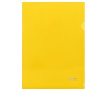 Уголок пластиковый А4 180 мкм, СТАММ, пластик, непрозрачная, желтая