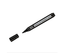 Маркер для доски 2,5 мм OfficeSpace "Bullet" черный