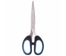 Ножницы 16 см BRAUBERG "Classic+", черно-синие , пластиковые ручки c мягкими вставками