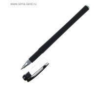 Ручка гелевая 0,5 мм, стержень чёрный, чёрный корпус Soft-touch