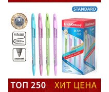 Ручка шариковая 0.7 мм ErichKrause R-301 Spring Stick, узел 0.7 мм, чернила синие