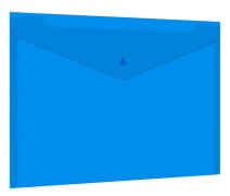 Папка-конверт на кнопке 0,15 мм, А4, BRAUBERG "UNIVERSAL", до 100 листов, синяя
