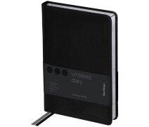 Ежедневник недатированный А5, 160л., кожзам, Berlingo "Silver Pristine", серебр. срез, черный