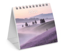 Календарь-домик настольный на гребне, 2026 г., BRAUBERG, 101х101 мм, "Пейзаж"