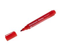 Маркер перманентный 2 мм OfficeSpace "8004" красный, пулевидный