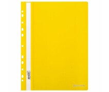 Папка скоросшиватель А4 140/180 мкм  BRAUBERG EXTRA с перфорацией желтый