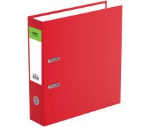 Папка-регистратор 70 мм СТАММ "Офис", бумвинил, красная