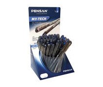 Ручка шариковая 0,7 мм PENSAN "My-Tech", СИНЯЯ, игольчатый узел,масляная (Дисплей)